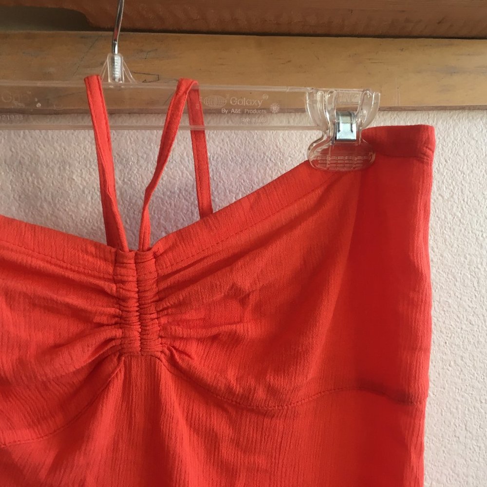 Halter Coral Drawstring Romper